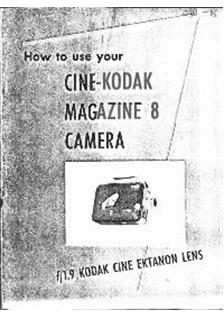 Kodak Cine Kodak 8 manual. Camera Instructions.